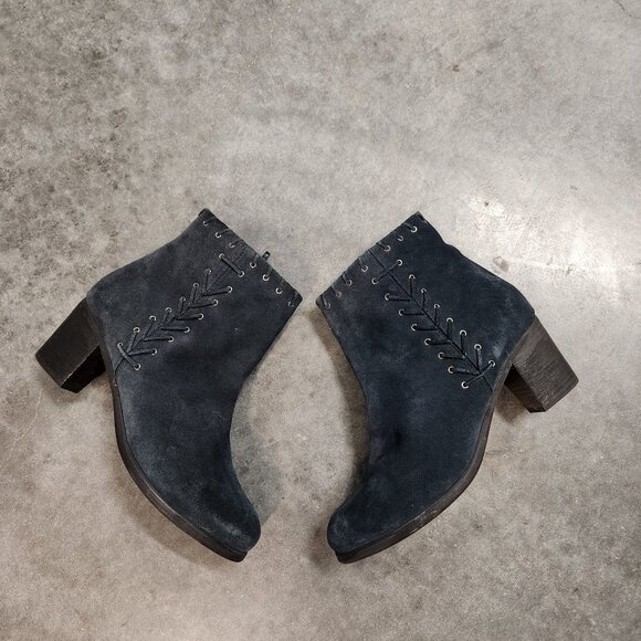 Matisse Size 10W Stellah Dark Blue Suede Boots - Picture 1 of 7